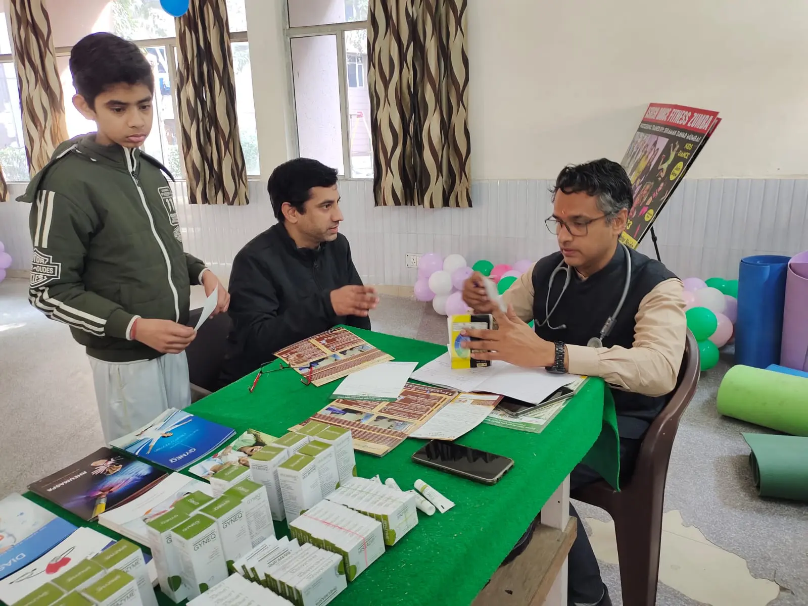 Family consultation with Dr. Dinesh Sharma at the wellness camp