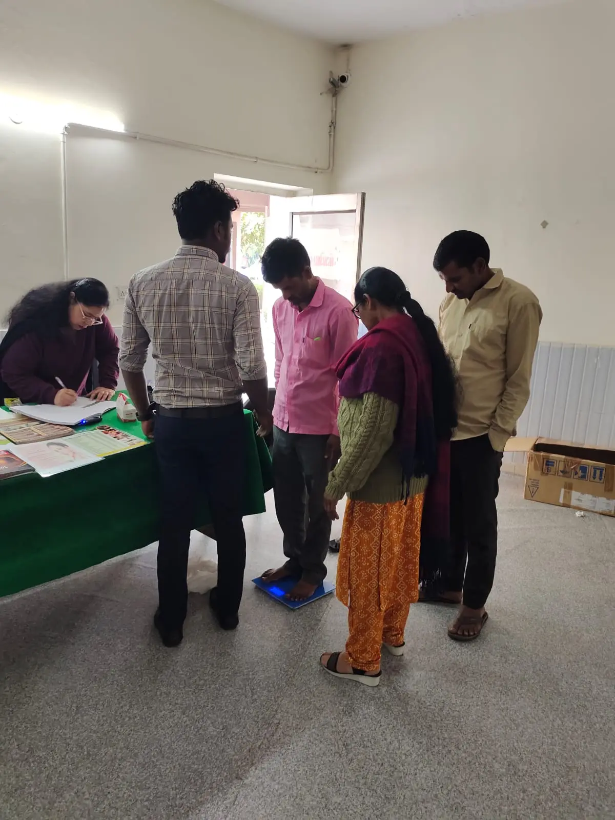 Weight and wellness screening during the Ayurvedic camp